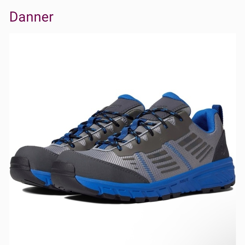 Danner Women's Run Time Athletic/Work Gray and Blue Shoes